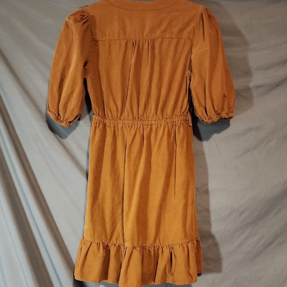 Lucky Brand Brown Mini Dress with Ruffle Hem - Picture 3 of 7